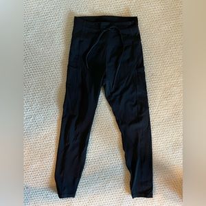 Zyia Active Black Pocket Drawstring Luxe 7/8 24” legging